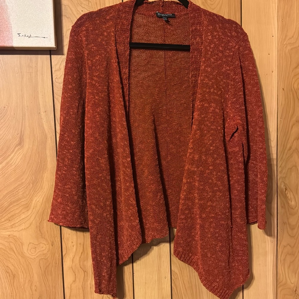 Eileen Fisher PL Rust color shrug jacket